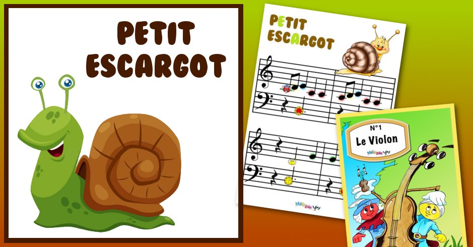 Petit Escargot Porte Sur Son Dos Comptine Partition Conte Melopie