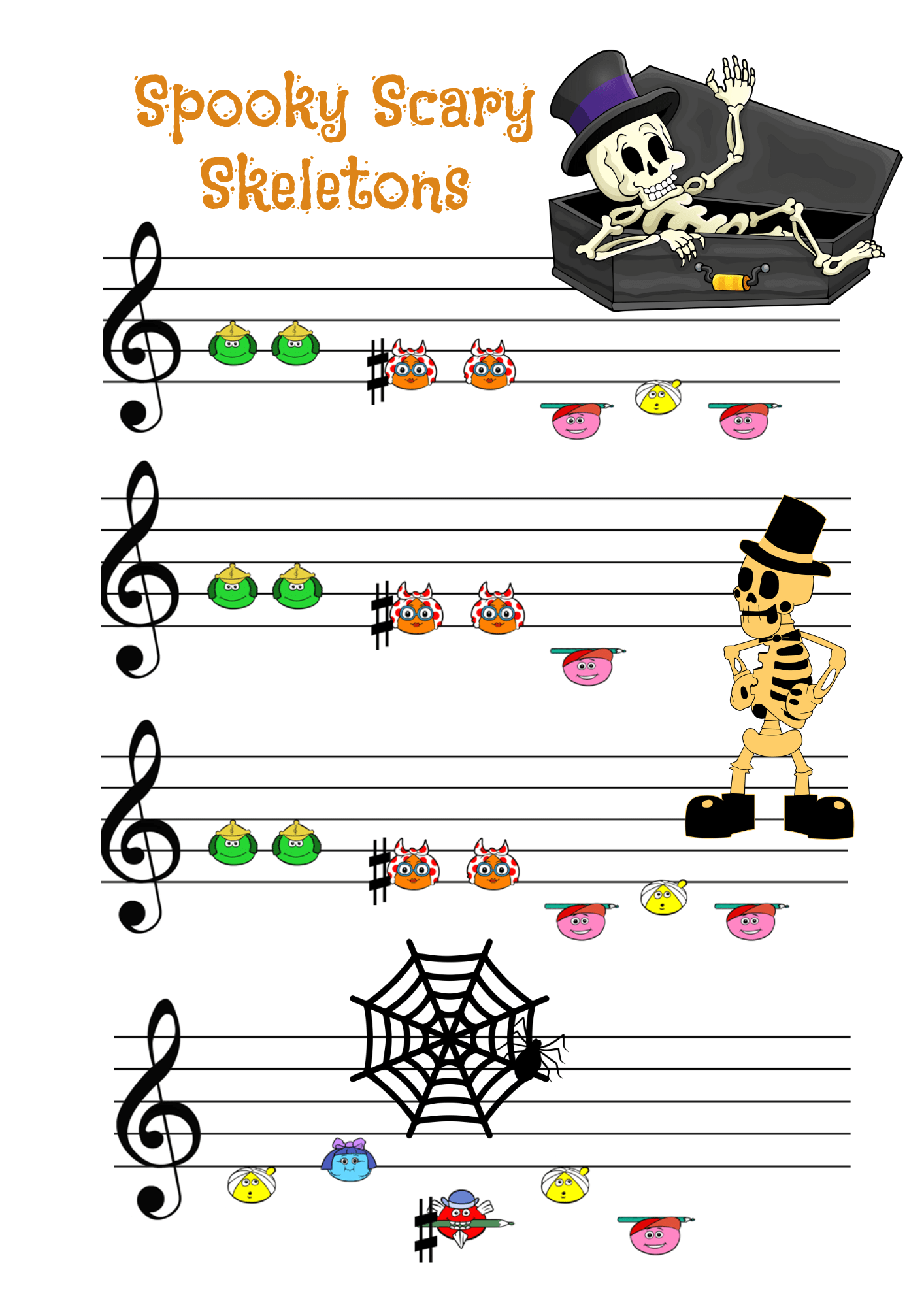 chanson-halloween-partition-spooky-scary-skeltons-partition