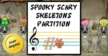 spooky scary skeletons partition